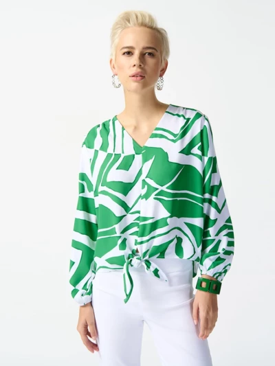 Joseph Ribkoff Printed Tie Top