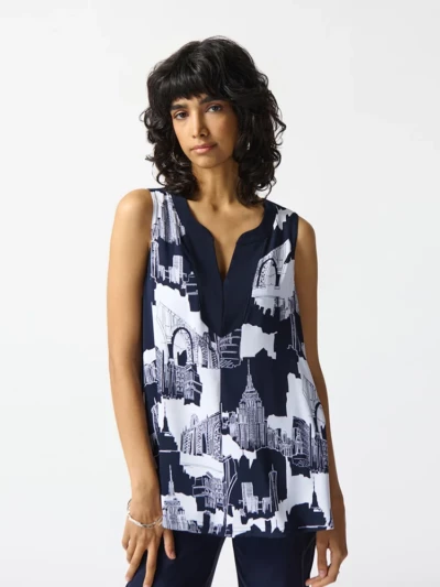 Joseph Ribkoff Cityscape Print Top