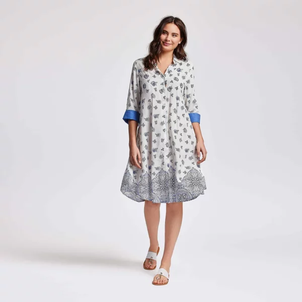 Romina 3/4 Sleeve Shirt Dress
