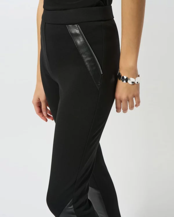 Heavy Knit and Leatherette Pull-On Legging - Image 3