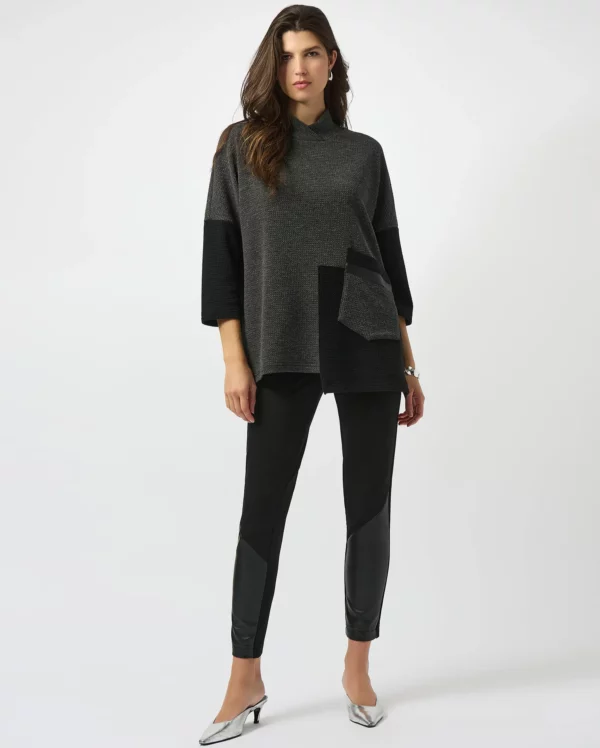 Heavy Knit and Leatherette Pull-On Legging - Image 4
