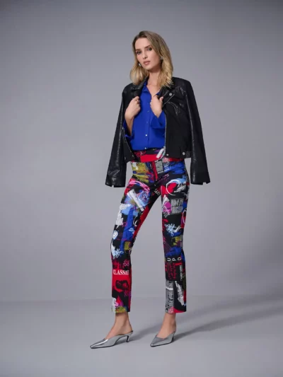Millennium Print Straight Leg Pull-On Pants