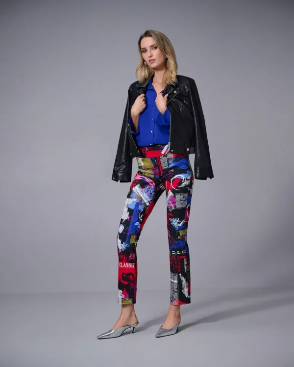 Millennium Print Straight Leg Pull-On Pants