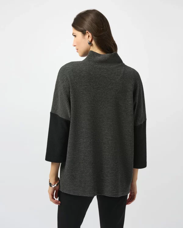 Textured Knit Color Block Boxy Top - Image 2