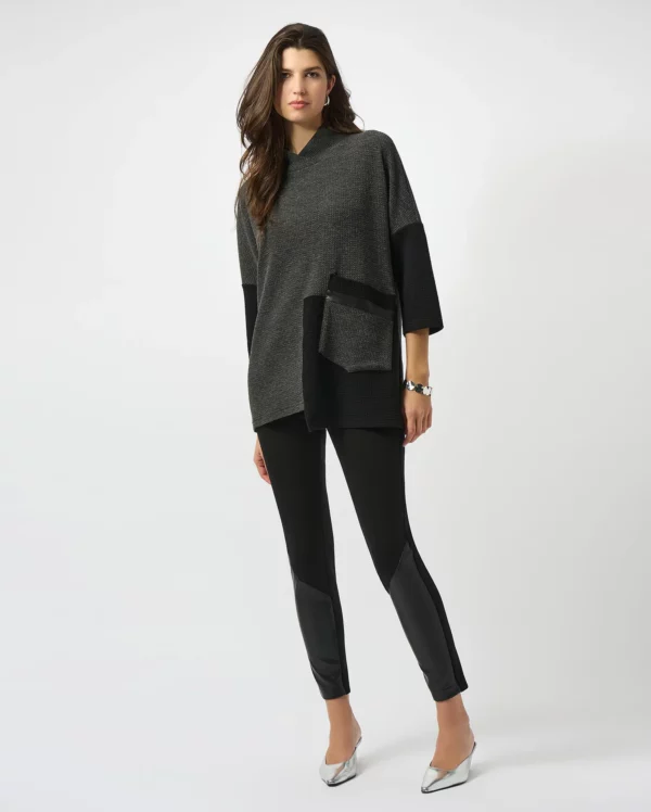 Textured Knit Color Block Boxy Top - Image 3
