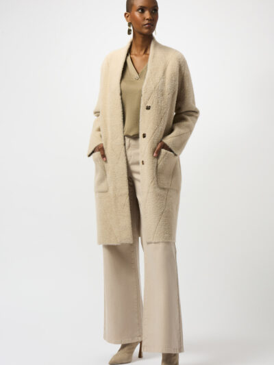 Feather Yarn Sweater Knit Coat