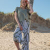 breathable all over print culotte with elasticated waist