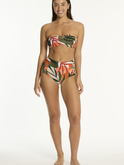 Tropaluxe Twist Bandeau High-Waist Bikini Set