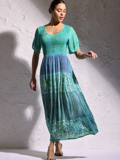 MEGAN SHORT SLEEVES MAXI DRESS