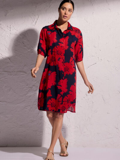 FLORA SHORT SLEEVES SHIRT DRESS