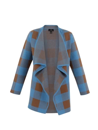 MB CARDIGAN WATERFALL - TOBACCO