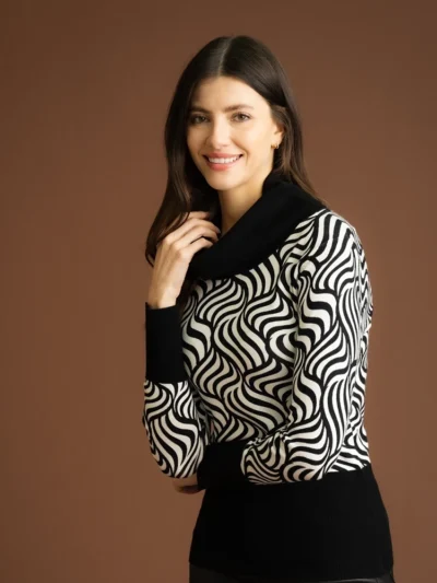 MB COWL NECK KNIT - IVORY