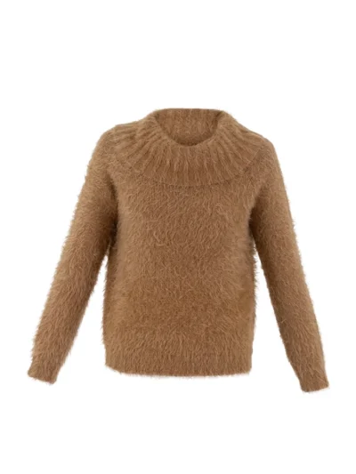 MB FLUFFU KNIT - L/TOBACCO