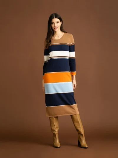 MB KNITTED DRESS - TOBACCO