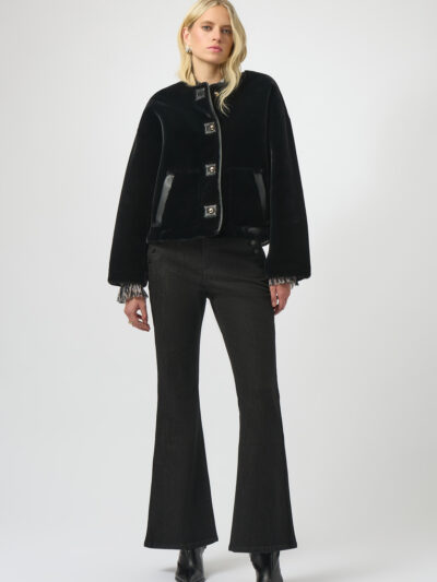 Bonded Faux Fur Boxy Jacket