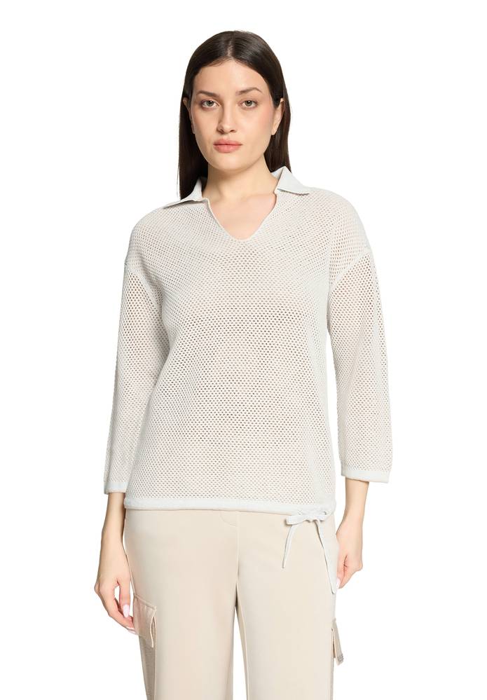 Knitted Pullover Short 3/4 Sle